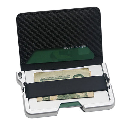 Aluminum Slim Wallet Men RFID Bifold Money Clip – Elegant Men's Accessory | Accessorio Uomo Elegante