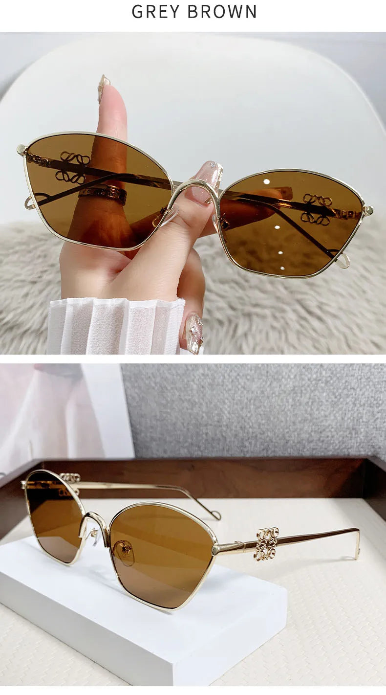 DRAVEN — Metal Cat-Eye Sunglasses – Trendy Street Style