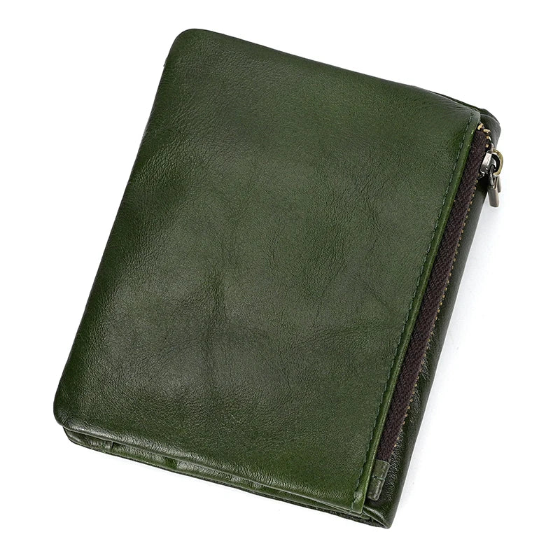 DRAVEN — Genuine Leather Short Wallet Men Soft Card Holder