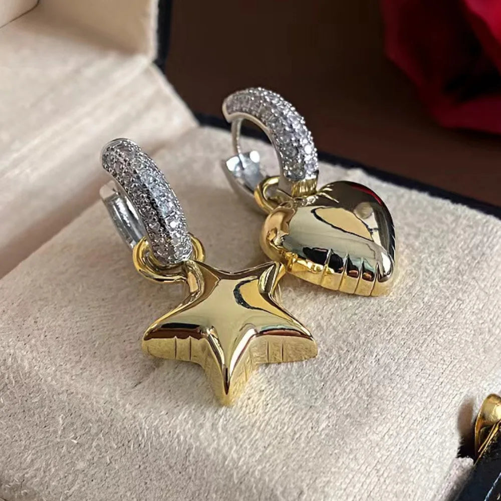 DRAVEN — Asymmetric Star & Love Earrings