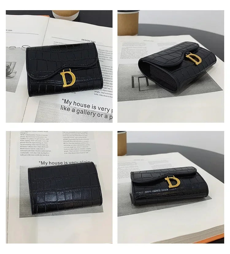 DRAVEN — Luxury Leather Wallet Women Small Hasp Coin Purse