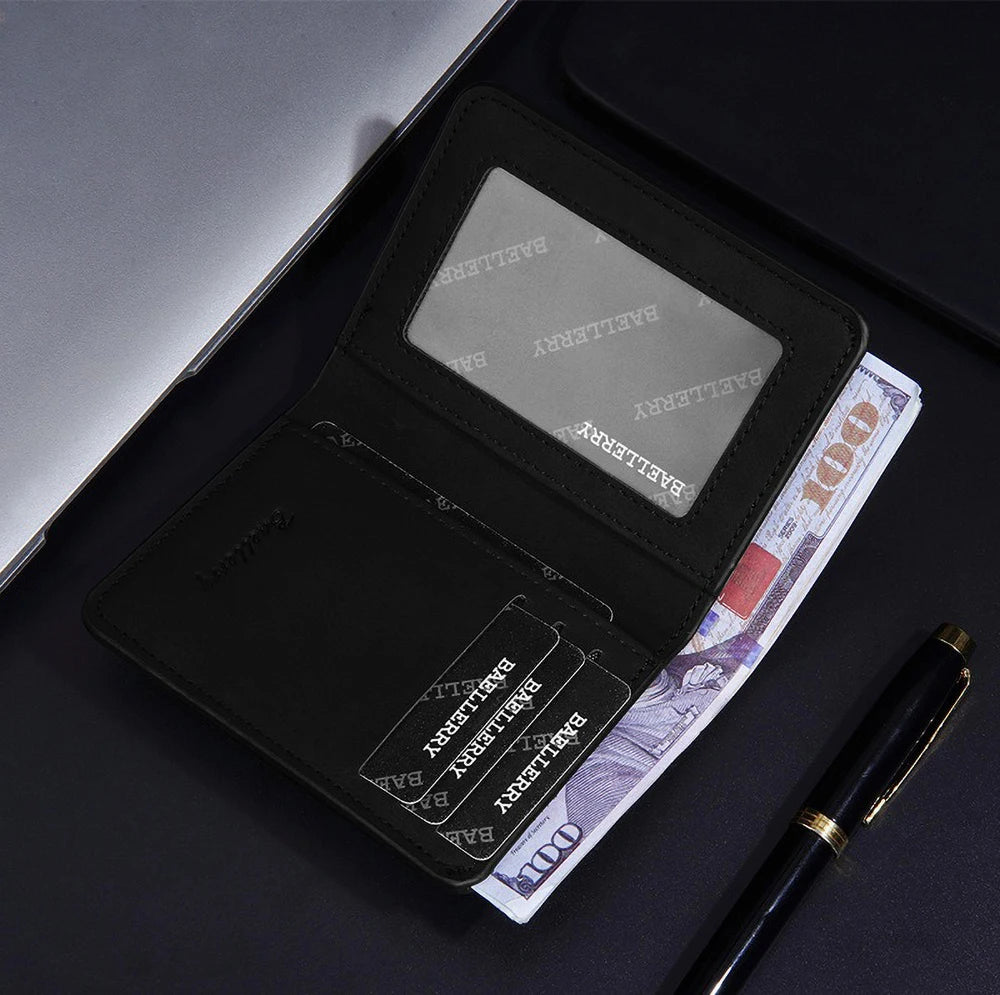 Baellerry PU Leather Wallet Men Minimalist Money Clip – Elegant Men's Accessory | Accessorio Uomo Elegante