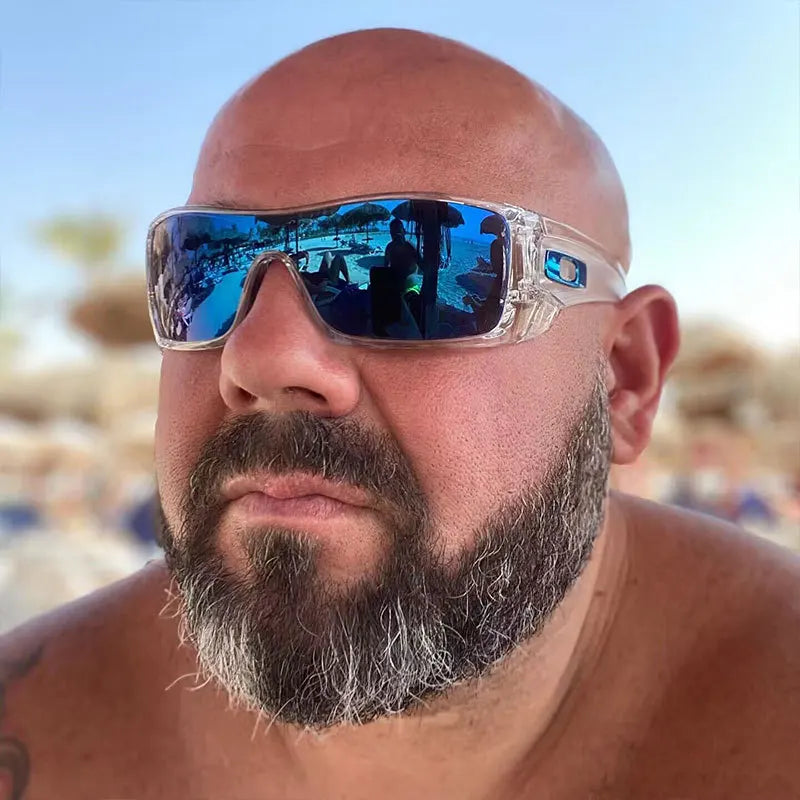 Futuristic Sports Shield Sunglasses – Y2K Driving Style – Elegant Men's Accessory | Accessorio Uomo Elegante