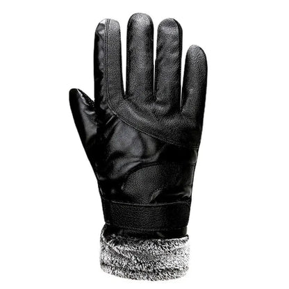 Winter Leather Gloves – Touchscreen Waterproof Design