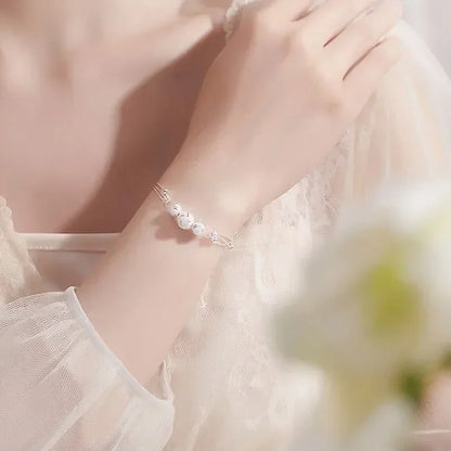 Vintage Sterling Silver Beaded Bracelet – Elegant Men's Accessory | Accessorio Uomo Elegante