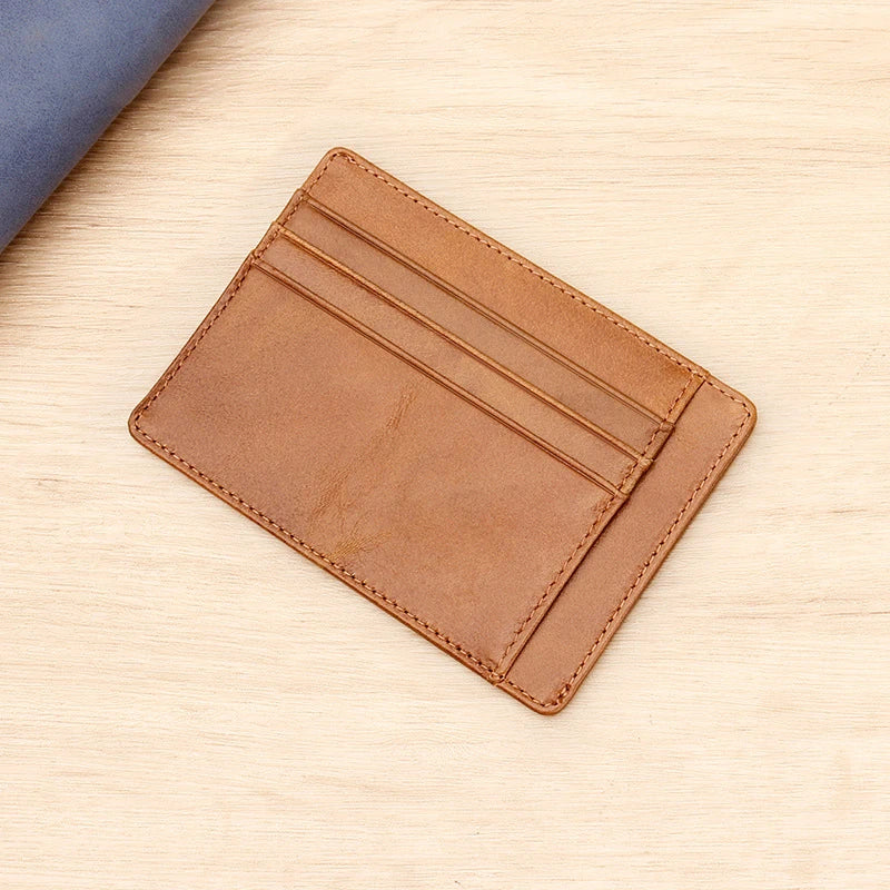 DRAVEN — Genuine Leather Card Holder Slim Wallet Unisex Design