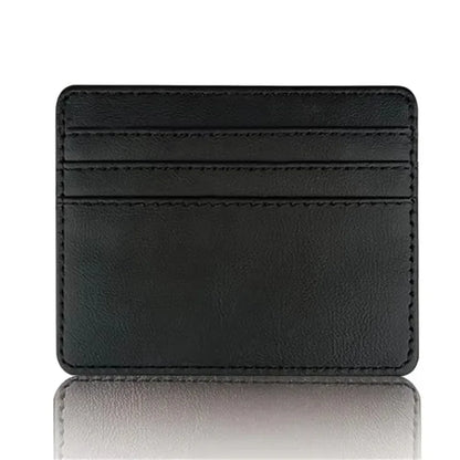 Custom Initials PU Leather Card Holder Slim Design – Elegant Men's Accessory | Accessorio Uomo Elegante