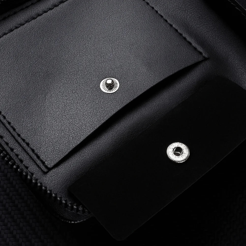 Luxury PU Leather Wallet Men Zipper Foldable Design – Elegant Men's Accessory | Accessorio Uomo Elegante