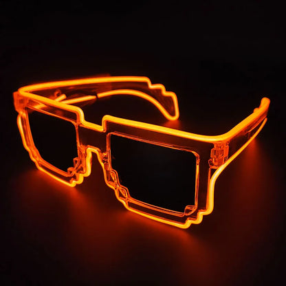 Glow-in-the-Dark LED Sunglasses – Mosaic Party Style – Elegant Men's Accessory | Accessorio Uomo Elegante