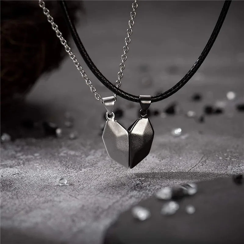 DRAVEN — Magnetic Wishing Stone Couple Necklace – Black and White Pendant Jewelry for Men and Women
