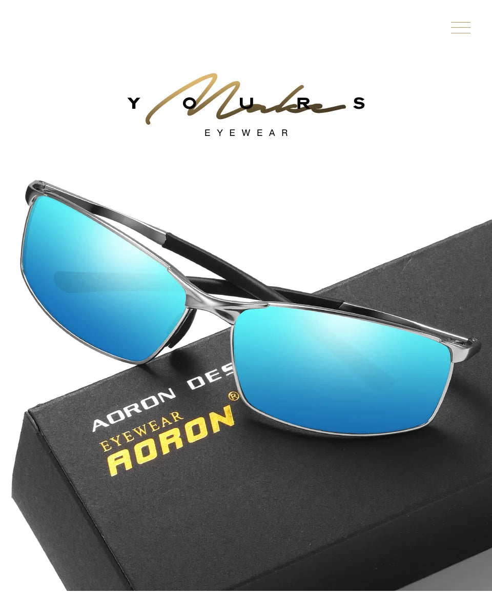 Polarized Driving Sunglasses – Night Vision Cycling Shades – Elegant Men's Accessory | Accessorio Uomo Elegante