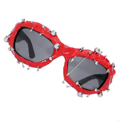 Rivet Frame Sunglasses – Punk Night Shades – Elegant Men's Accessory | Accessorio Uomo Elegante