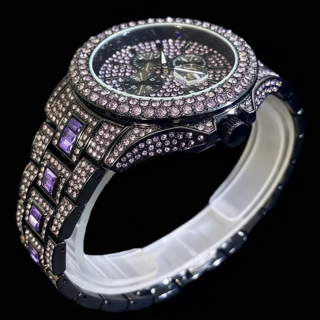 Crimson Ice – Men’s Red Steel Luxury Watch 2025 Edition – Elegant Men's Accessory | Accessorio Uomo Elegante