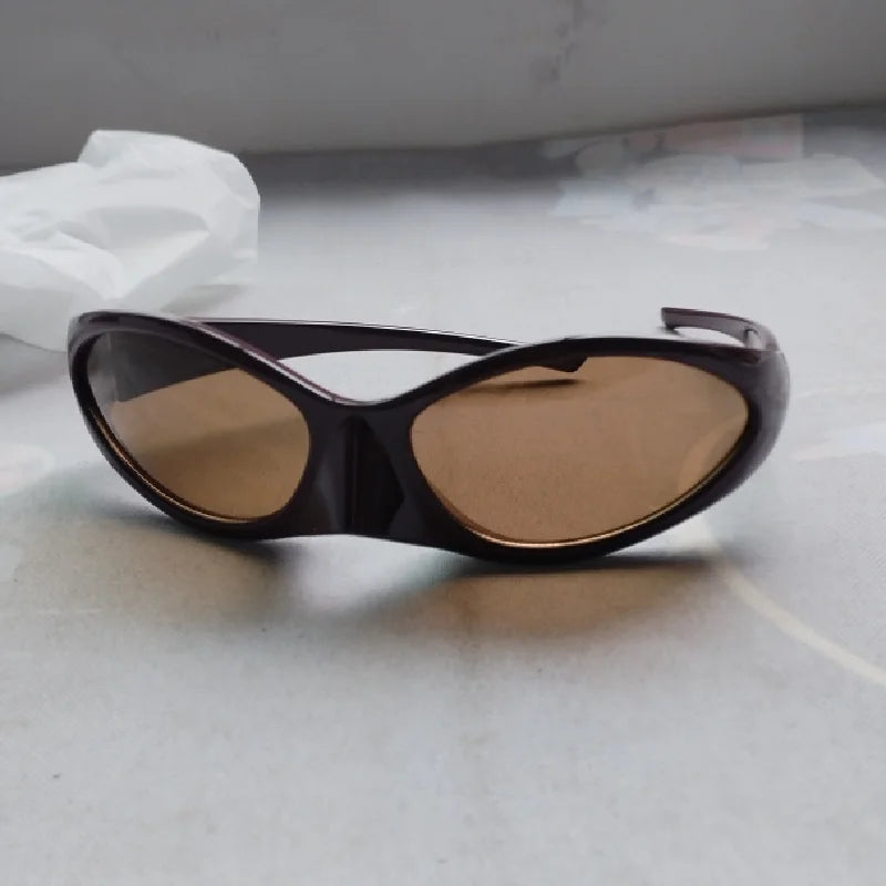 DRAVEN — Burgundy Cat Eye Sunglasses – Reflective Punk Luxury Shades
