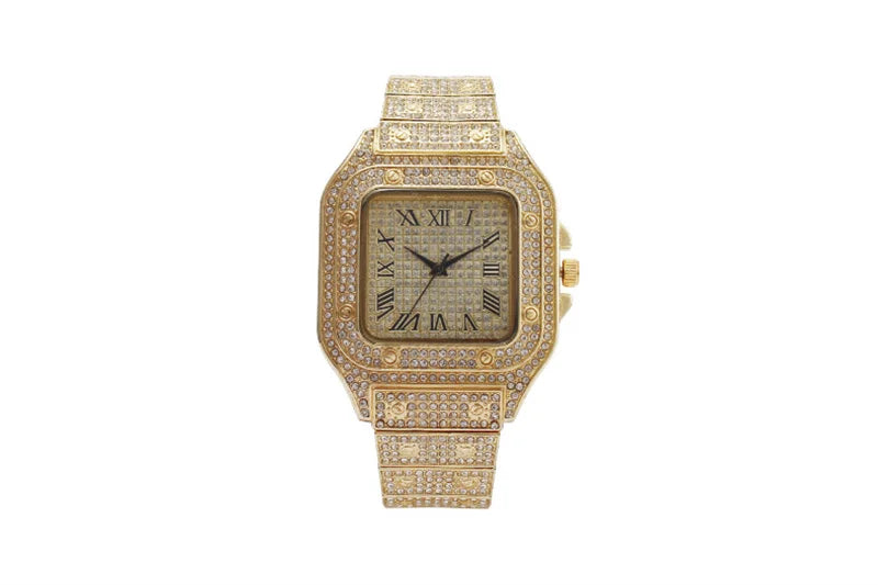 Frozen Legacy – 2025 Unisex Crystal Diamond Watch – Elegant Men's Accessory | Accessorio Uomo Elegante