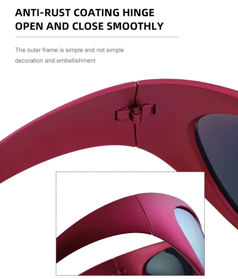 Retro Futuristic Sunglasses – Steampunk Y2K Style – Elegant Men's Accessory | Accessorio Uomo Elegante