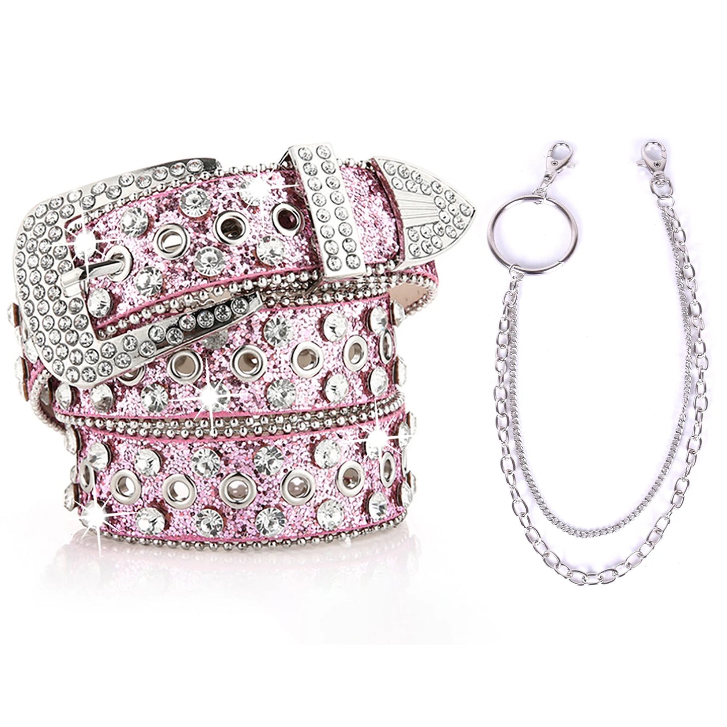 DRAVEN — Y2K Gothic Chain Belt Women 2025 Shiny Punk Design