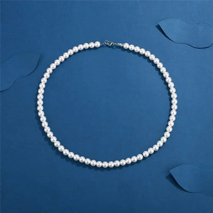 Handmade Pearl Bead Necklace – Trendy Unisex Jewelry for Men and Women – Elegant Men's Accessory | Accessorio Uomo Elegante