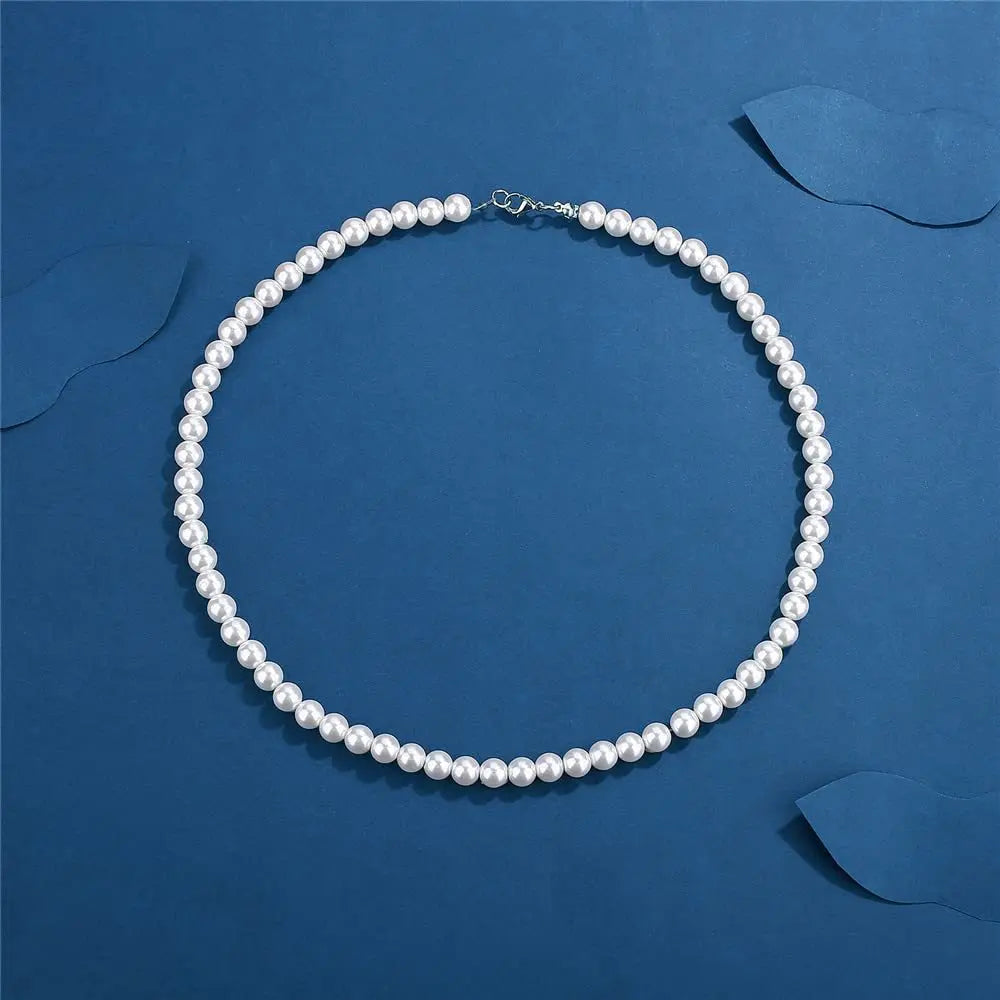 DRAVEN — Handmade Pearl Bead Necklace – Trendy Unisex Jewelry for Men and Women