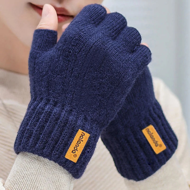 DRAVEN — Knitted Fingerless Gloves – Unisex Winter Street Style