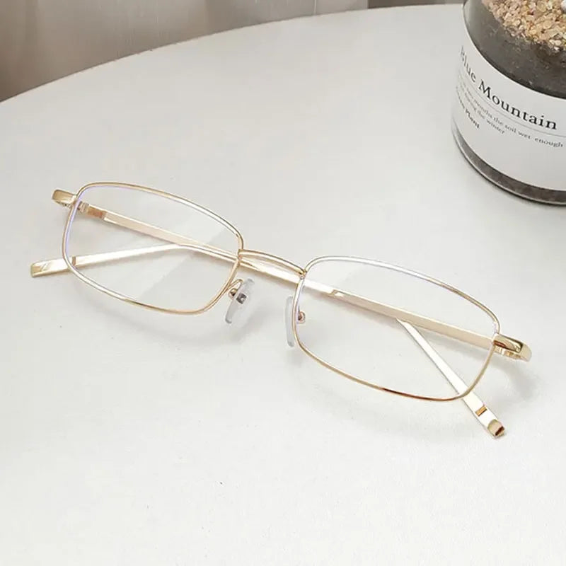 Small Rectangle Sunglasses – Vintage Metal Frame – Elegant Men's Accessory | Accessorio Uomo Elegante