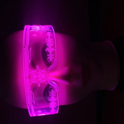 LED Luminous Sunglasses – Futuristic Glow Party Eyewear – Elegant Men's Accessory | Accessorio Uomo Elegante