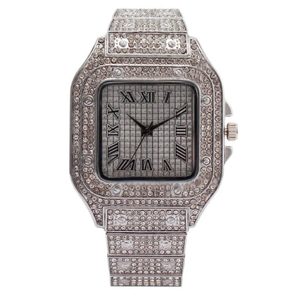 Frozen Legacy – 2025 Unisex Crystal Diamond Watch – Elegant Men's Accessory | Accessorio Uomo Elegante