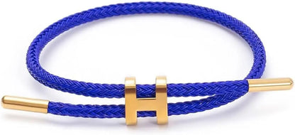 14K Gold-Plated Wire Rope Charm Bracelet – Elegant Men's Accessory | Accessorio Uomo Elegante