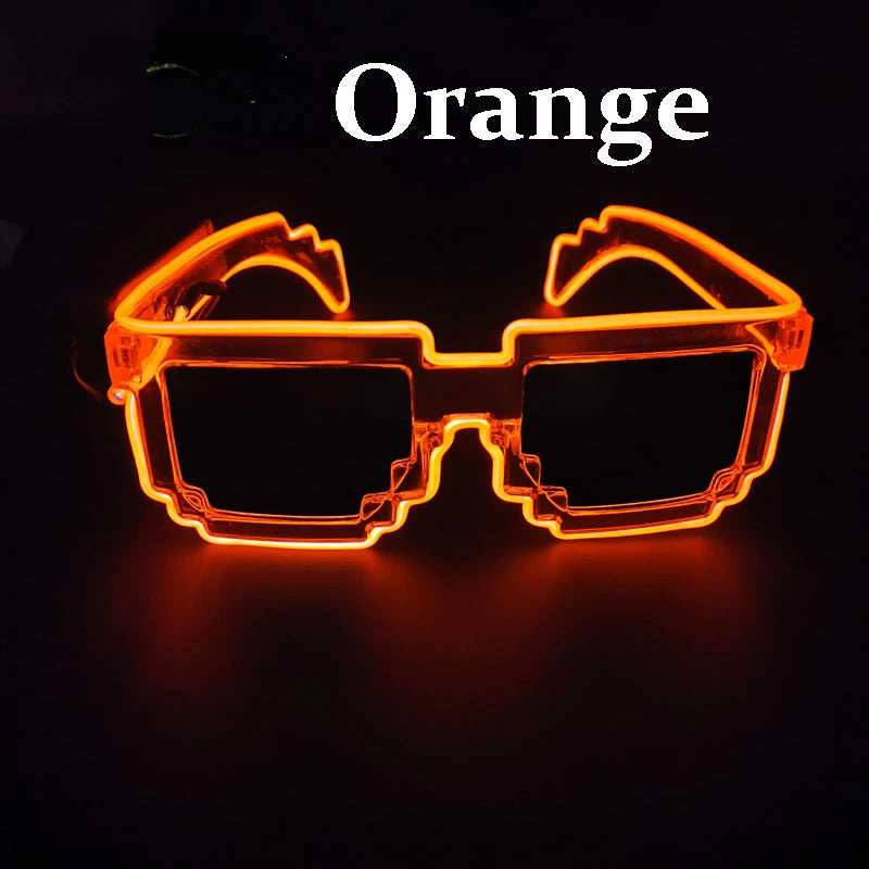 Glow-in-the-Dark LED Sunglasses – Mosaic Party Style – Elegant Men's Accessory | Accessorio Uomo Elegante