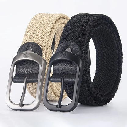 Woven Elastic Belt Unisex Casual Outdoor Design – Elegant Men's Accessory | Accessorio Uomo Elegante