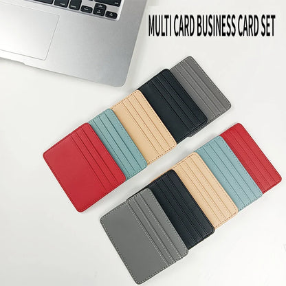PU Leather ID Card Holder Slim Multi Slot Wallet – Elegant Men's Accessory | Accessorio Uomo Elegante