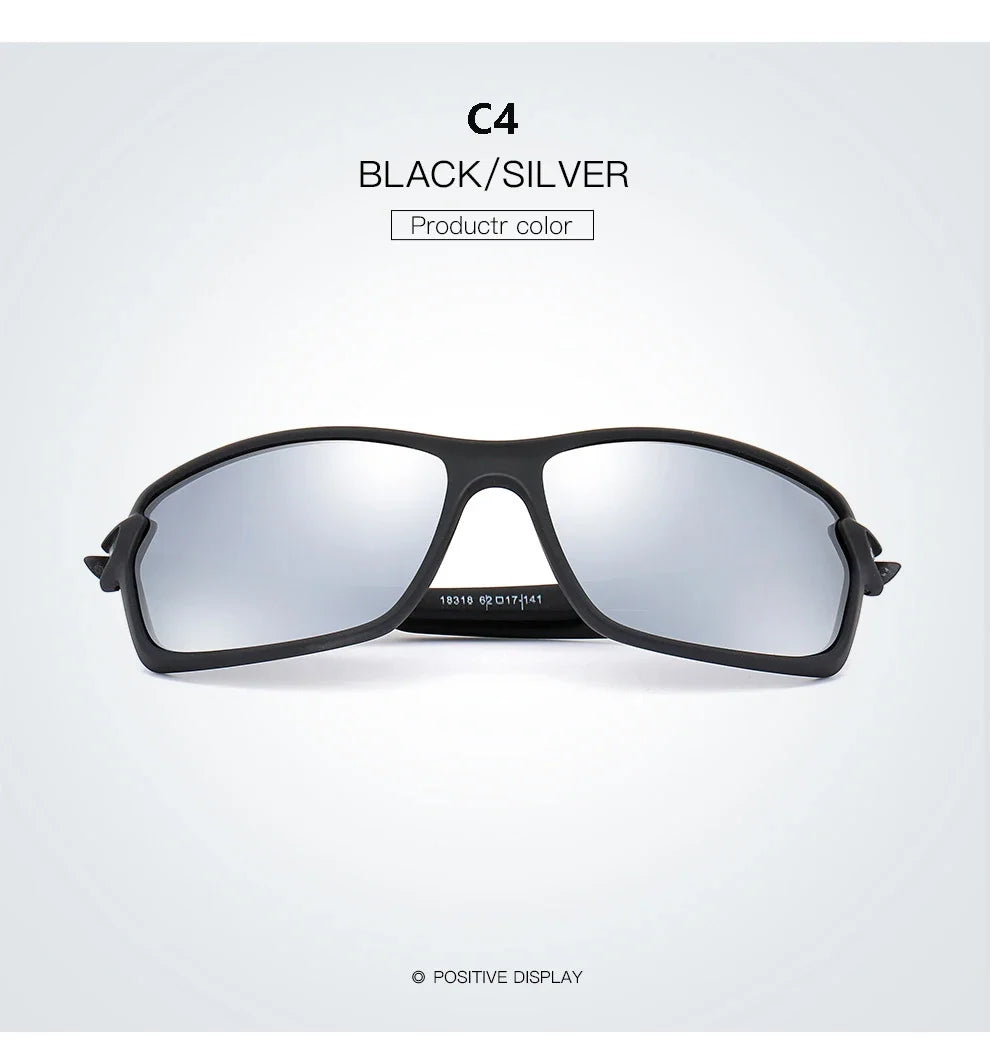 Polarized Sport Sunglasses – Iridescent Windproof Design – Elegant Men's Accessory | Accessorio Uomo Elegante