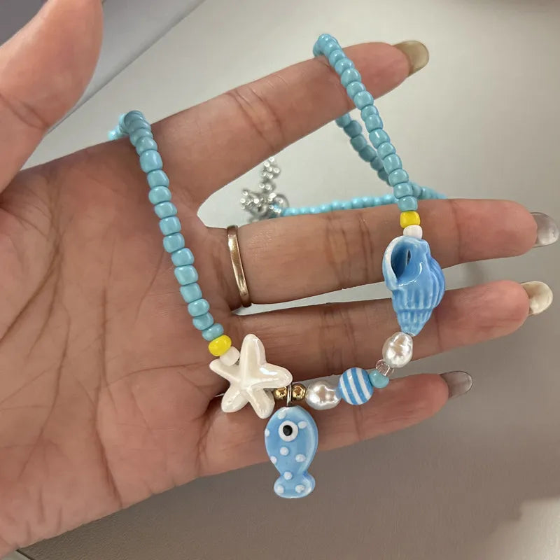 DRAVEN — Bohemian Colorful Beaded Necklace – Adjustable Fashion Jewelry for Women