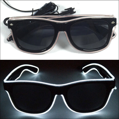 Neon Glow Party Sunglasses – LED Light-Up Style