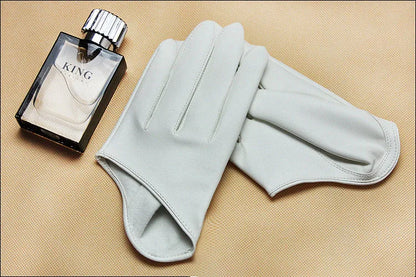 Faux Leather Fingerless Gloves – Women’s Dance Performance Style – Elegant Men's Accessory | Accessorio Uomo Elegante