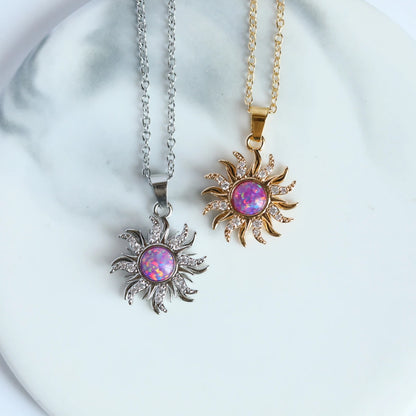 Rotating Sun Pendant Necklace – Exquisite Fashion Jewelry for Women
