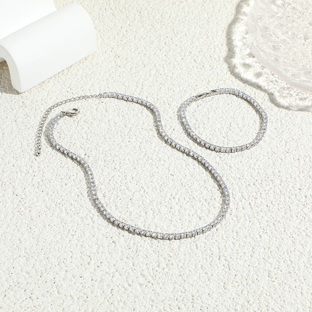 DRAVEN — 18K Gold-Plated Tennis Chain – Luxury Statement Choker