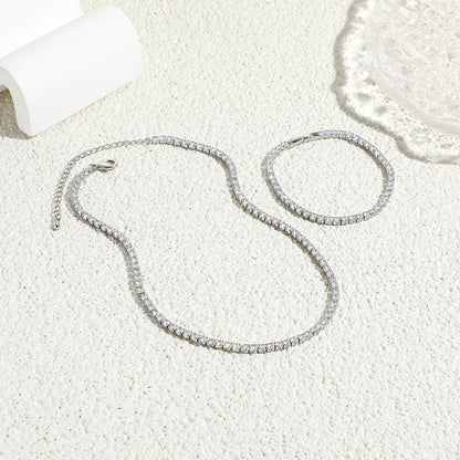 18K Gold-Plated Tennis Chain – Luxury Statement Choker