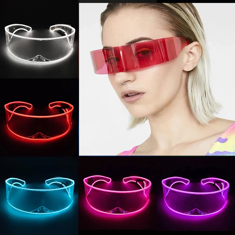 DRAVEN — Robot LED Party Sunglasses – Futuristic Nightclub Style