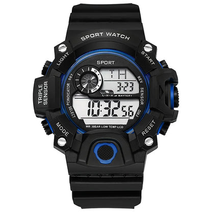 Tactical Edge – Men’s Digital Sport Watch with Luminous Display & Alarm – Elegant Men's Accessory | Accessorio Uomo Elegante