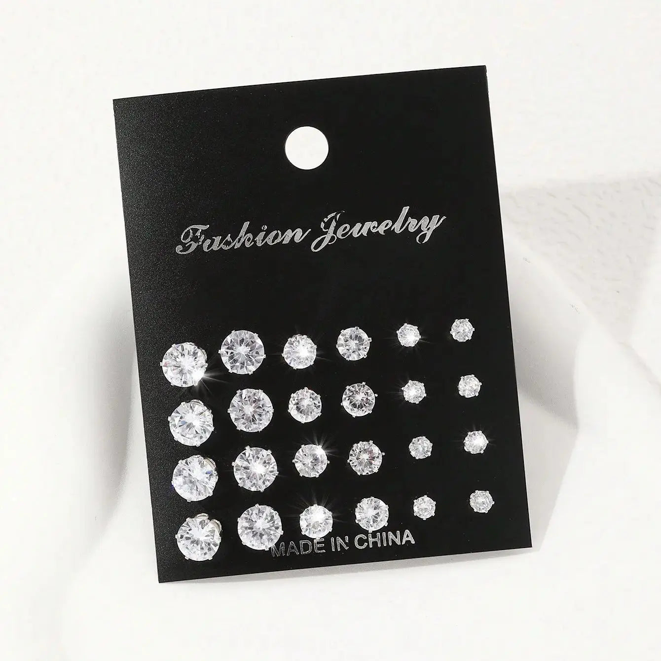 DRAVEN — Minimalist Sparkly Zirconia Earring Set