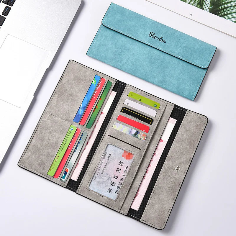 Long Wallet Unisex 2025 Buckle Thin Card Holder – Elegant Men's Accessory | Accessorio Uomo Elegante