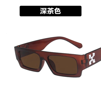 White Square Sunglasses – Hole Design Vintage UV Eyewear – Elegant Men's Accessory | Accessorio Uomo Elegante