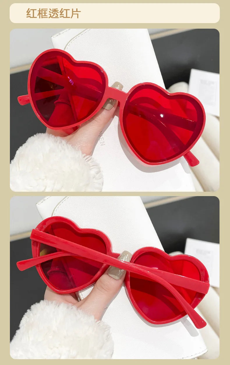 DRAVEN — Heart Cat Eye Sunglasses – Retro Love Frame UV400 Shades