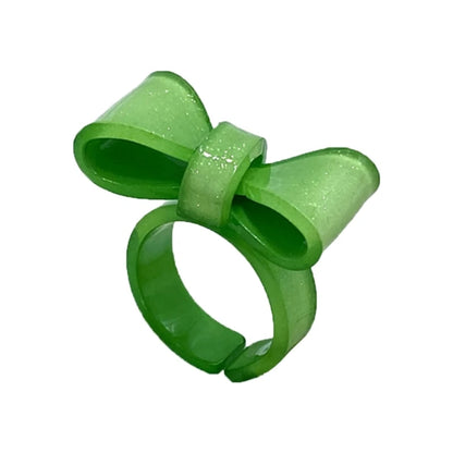 Colorful Bowknot Resin Ring – Elegant Men's Accessory | Accessorio Uomo Elegante