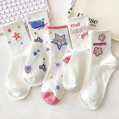 Y2K Flower Ankle Socks – Unisex Street Cartoon Style – Elegant Men's Accessory | Accessorio Uomo Elegante