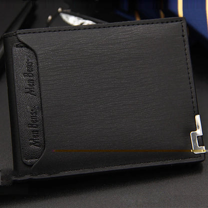 Luxury PU Leather Wallet Men Slim Short Design – Elegant Men's Accessory | Accessorio Uomo Elegante
