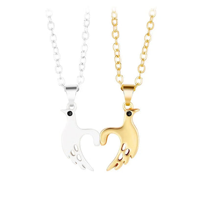 Pinky Swear Couple Necklace Set – Promise Hand Pendant Jewelry for Lovers and Friends