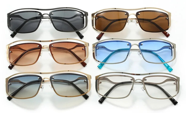 DRAVEN — Square Goggle Sunglasses – Y2K Sports Punk Style