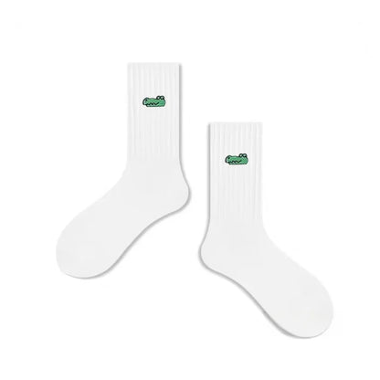 Cartoon Embroidered Socks – Unisex Harajuku Street Style